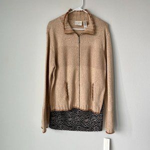 A Liz Claiborne Cardigan & zebra pencil skirt